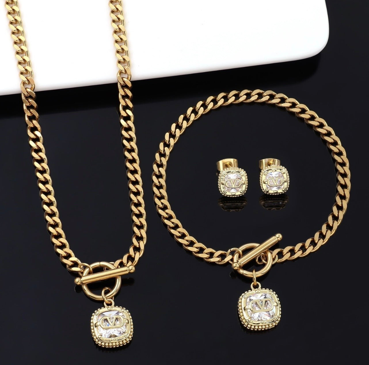 Set Glam Stone Dorado
